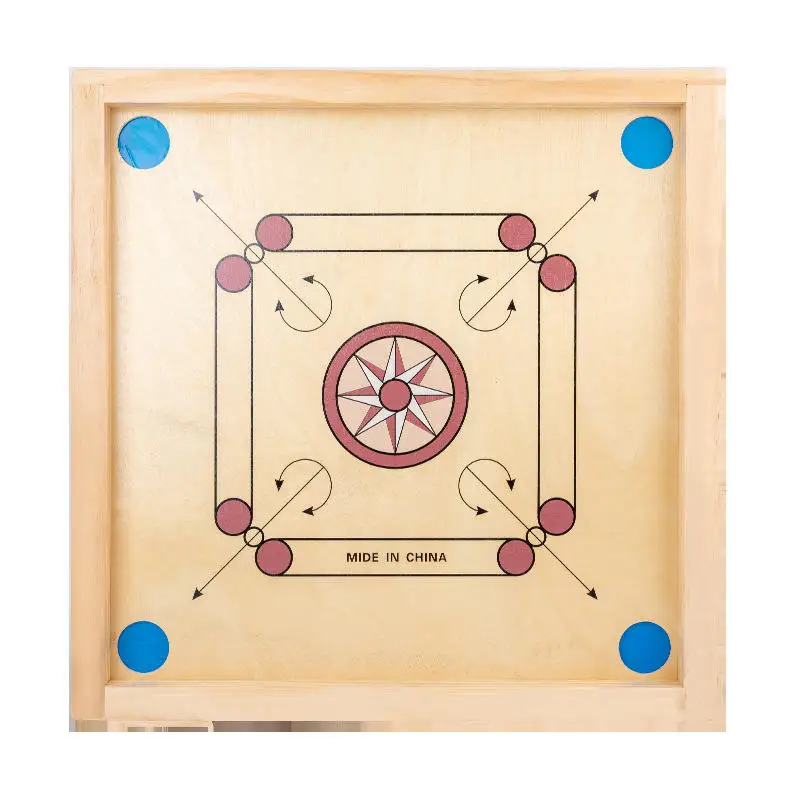 لعبة لوحة الطاولة عالية الجودة مخصصة مجموعة Carrom الخشبية التفاعلية بين الوالدين والطفل شعار مخصص