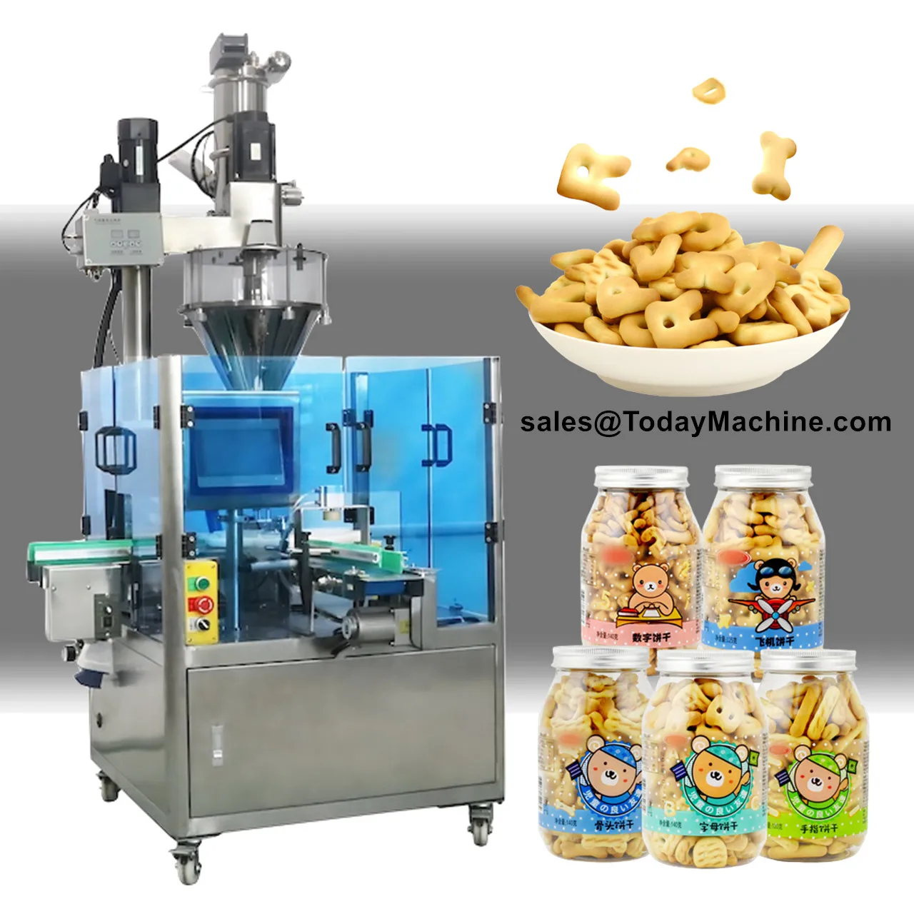 Automatic Rotary Type Auger Cornstarch Baby Powder Bottle Jar Filling Machine