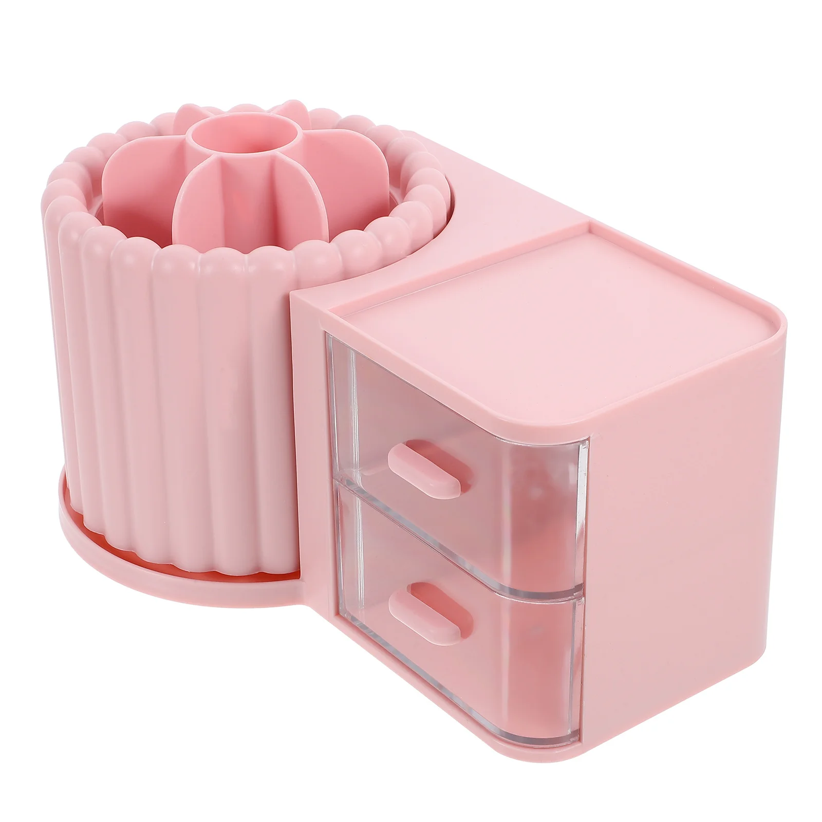 ที่ใส่ปากกาหมุนได้ อุปกรณ์จัดระเบียบโต๊ะทำงาน ที่เก็บแปรง หมุนได้ 360 องศา ดีไซน์มินิมอลอเนกประสงค์สำหรับวางบนโต๊ะ