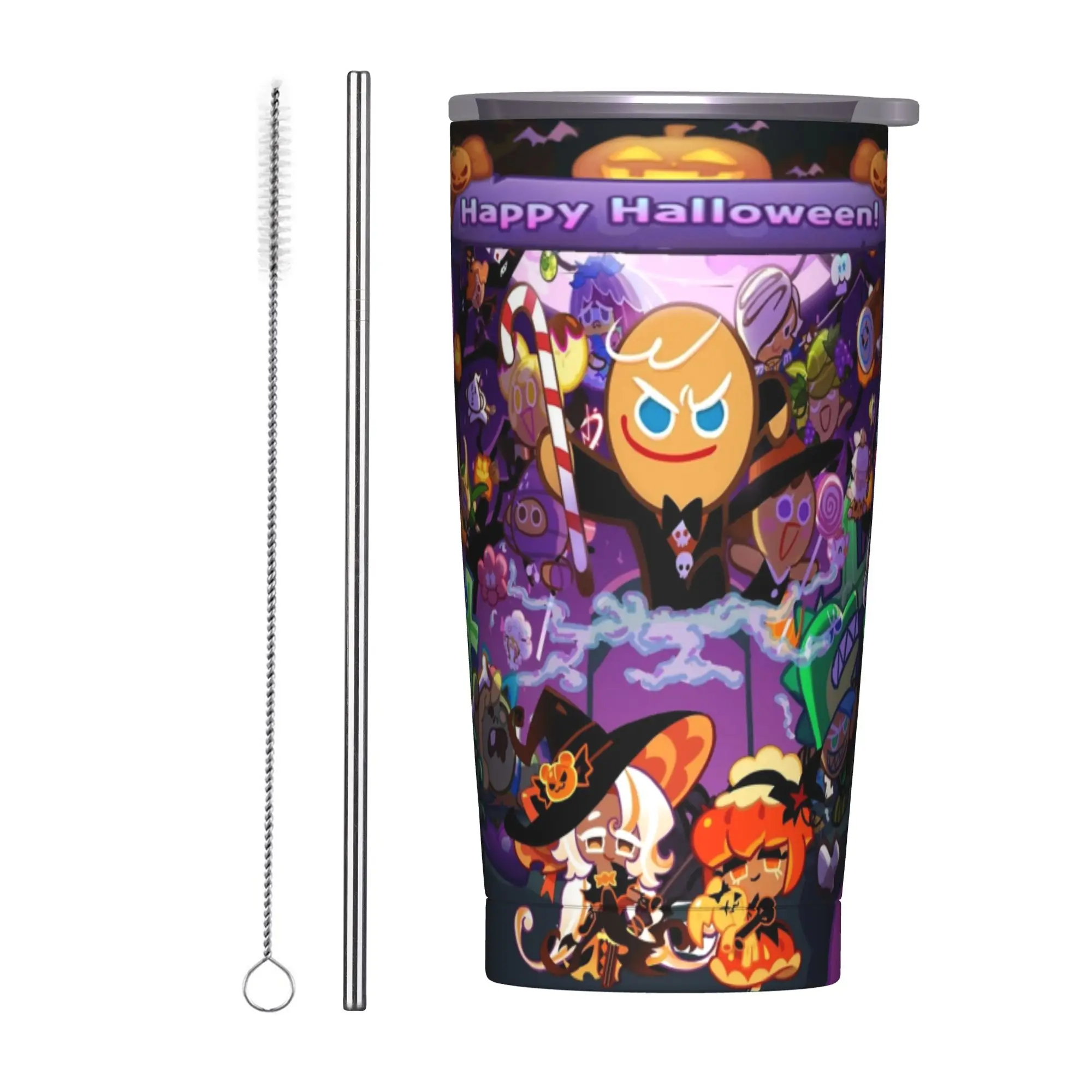 Cookies Runs Kingdoms Happy Halloween Tumbler Vacuum Insulated  Coffee Cups Vacuum Flask Car Mugs Spill Proof, 20oz