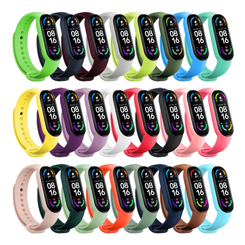Official Silicone Strap For Xiaomi Mi Band 4 5 6 7 Bracelet Sport Watch Wristband Miband4 Miband7 Correa Mi Band 3 4 5 6 7 Band