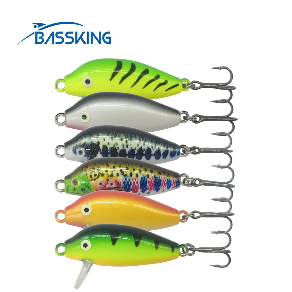 

BASSKING 3cm 2.8g Mini Sinking Minnow Wobblers Fishing Lures Trout Lure Artificial Hard Bait Jerkbait for Perch Fishing Tackle