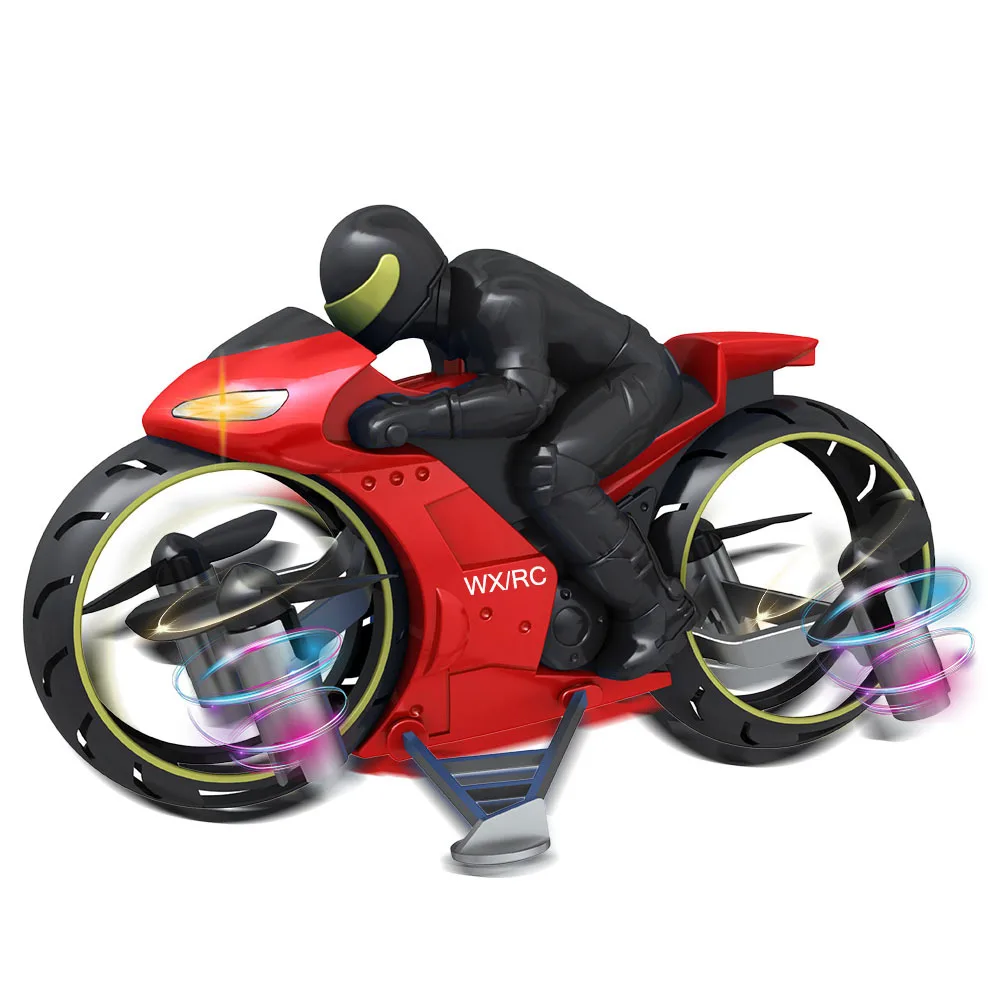 BAAA-RC motocicleta anfíbia 2 em 1 mini drone voador motocicleta brinquedo quadcopter para crianças (vermelho)