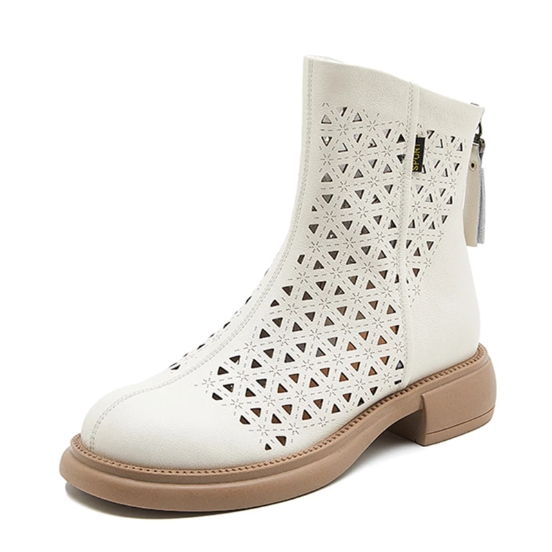 

AIYUQI 2026 New Women's Sandals Summer Hollow-out Women Sandals Ankle boots Plus Size Carved Comfortable girl Boots