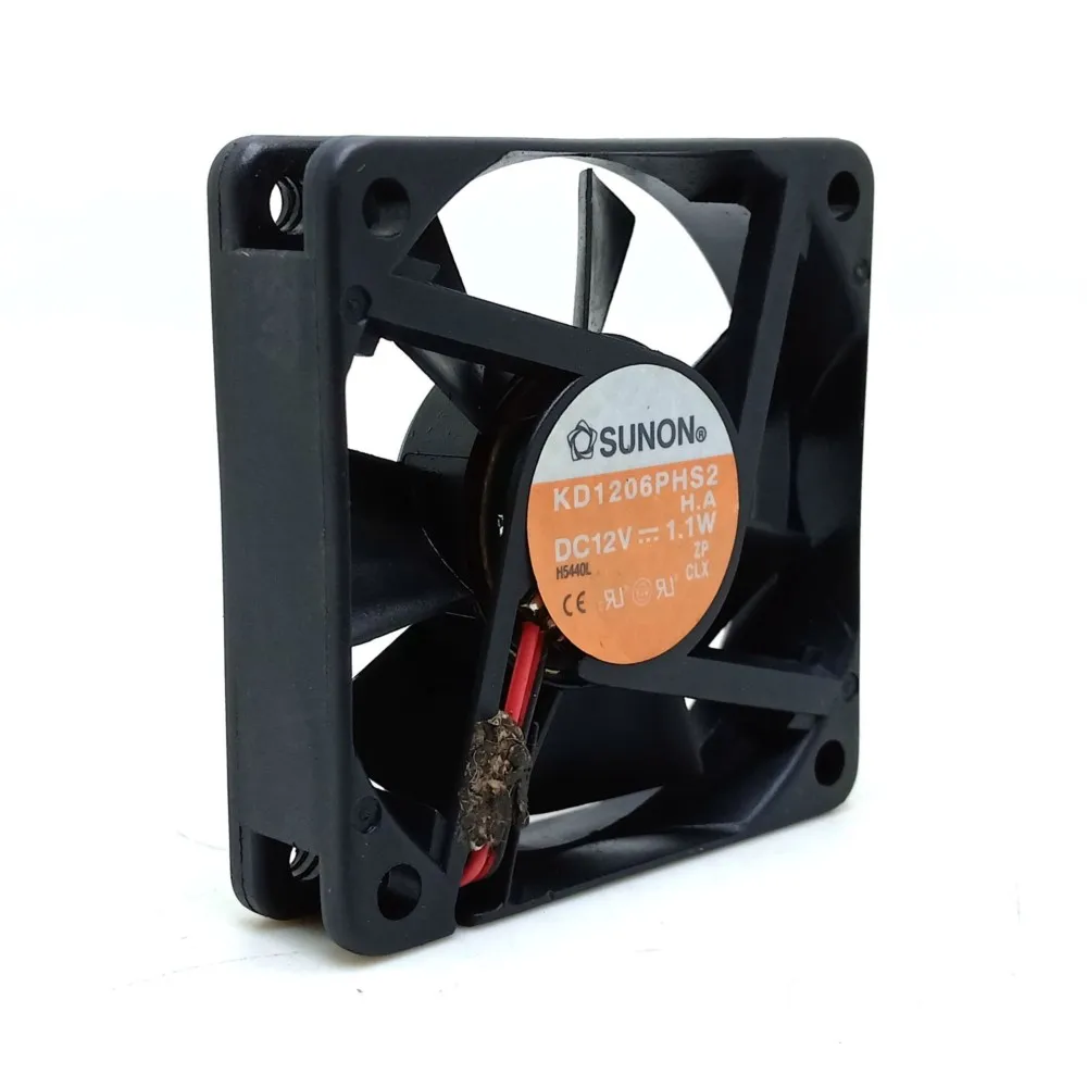 Sunon 6015 silent 60mm cooling fan KD1206PHS2 12V two-line chassis power supply dedicated 6CM