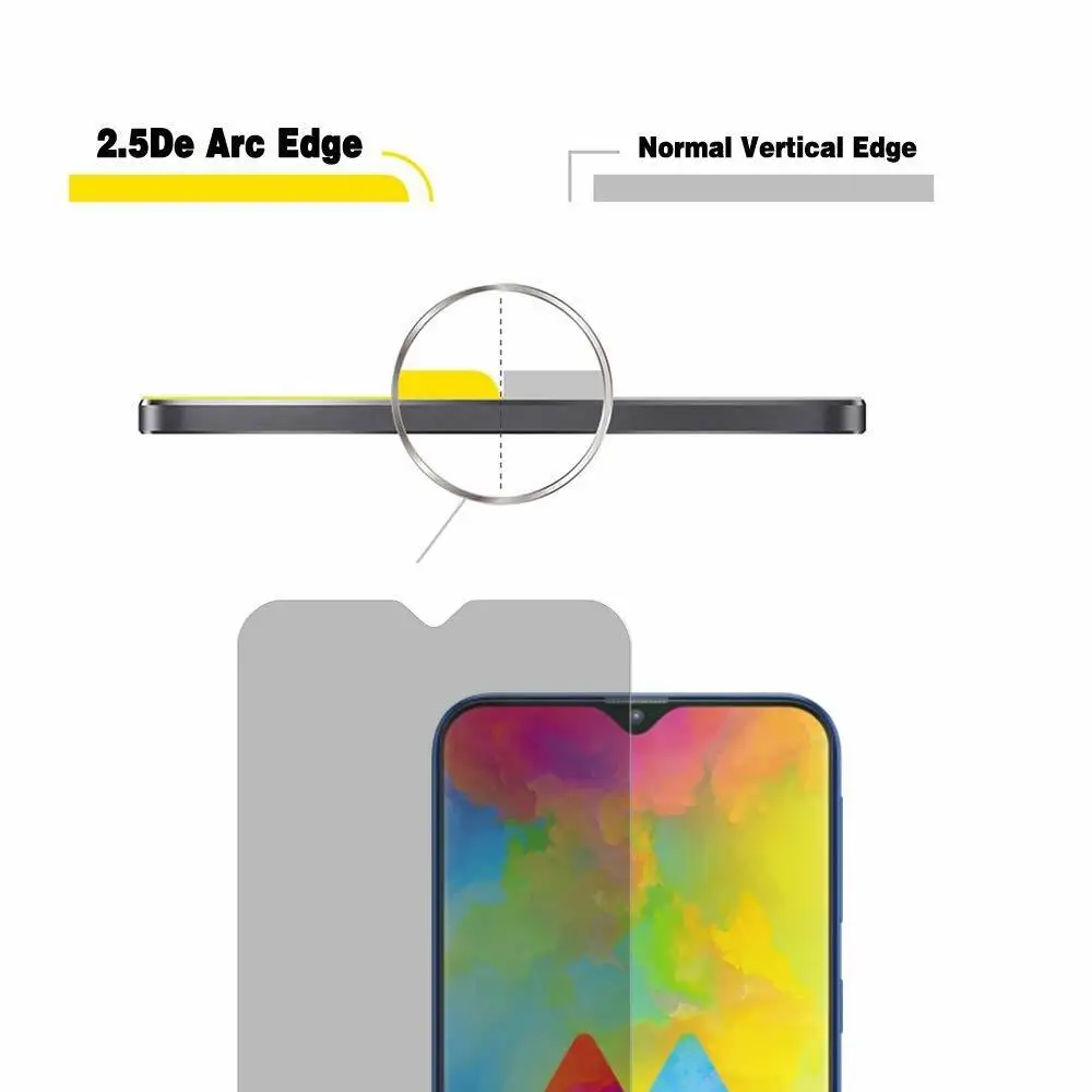 2.5D Privacy Tempered Glass For Samsung Galaxy A10 A10E A20 A20E A30 A40 A40S A50 A60 A70 A70S A80 A90 Anti-Spy Screen Protector