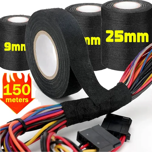 Cinta eléctrica, arnés de cableado resistente al calor, tela adhesiva aislante automotriz impermeable para envoltura de cables, 1-10 unidades