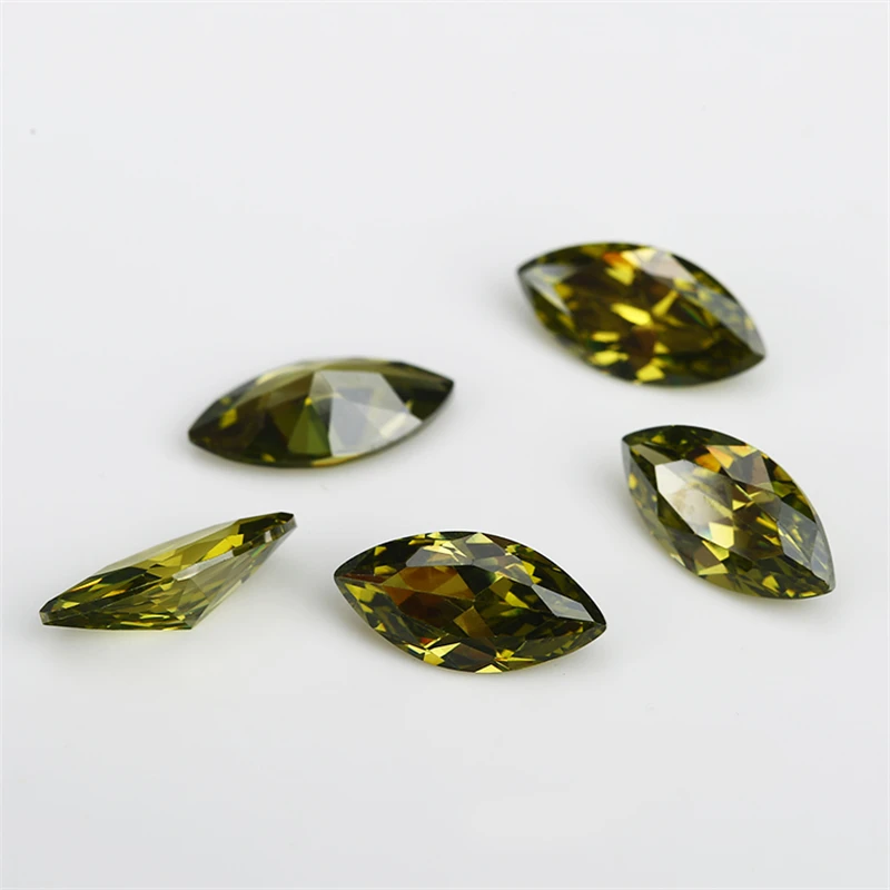 5A  15 Color Cubic Zirconia Stone 10pcs 1.5x3-10x20mm Marquise Shape Zircon Loose CZ Stones For Jewelry