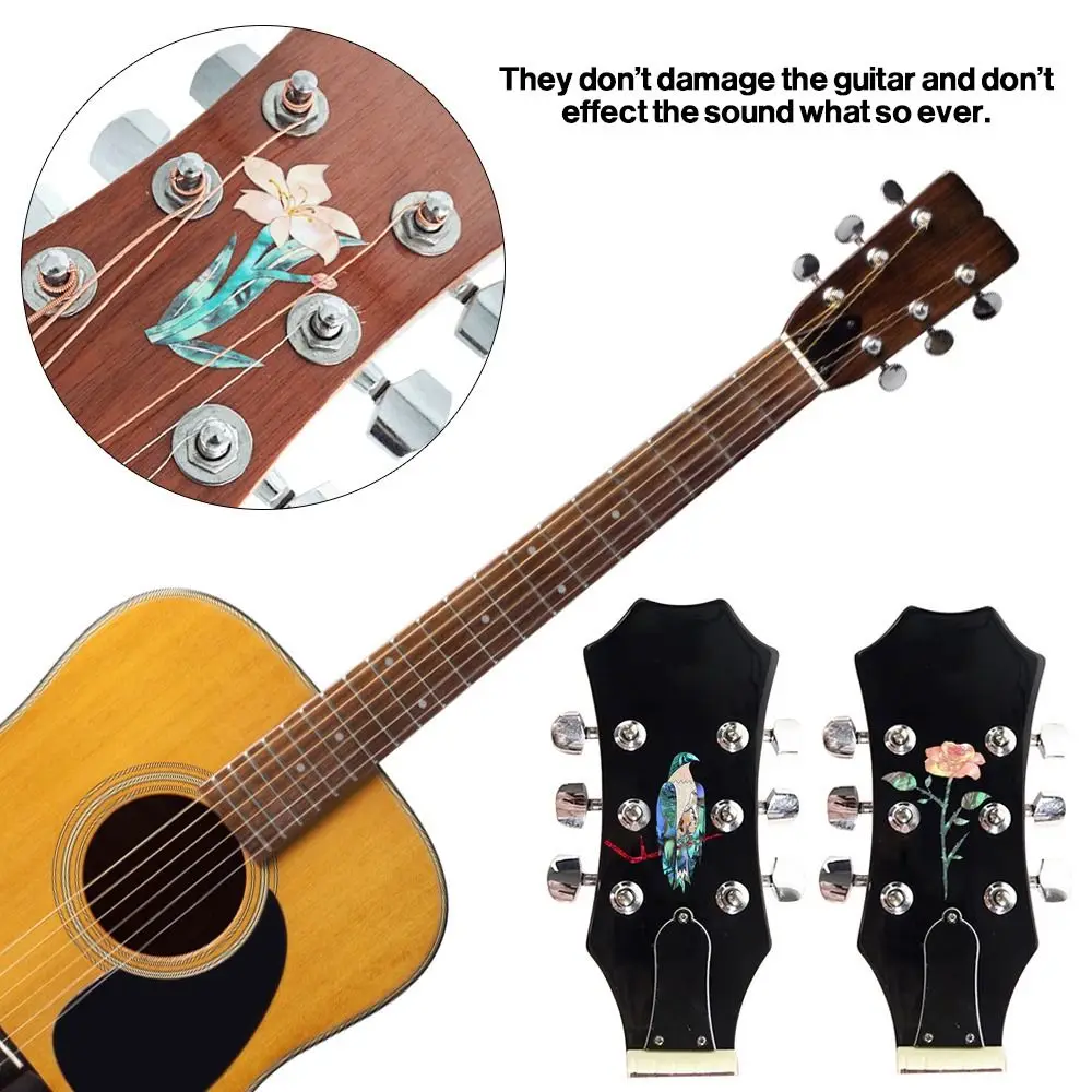 DIY Personalise Guitar Neck Sticker Guitar Headstock Decal  Novelty PVC Sticker  Guitar Accessories Guitar Headstock Decal