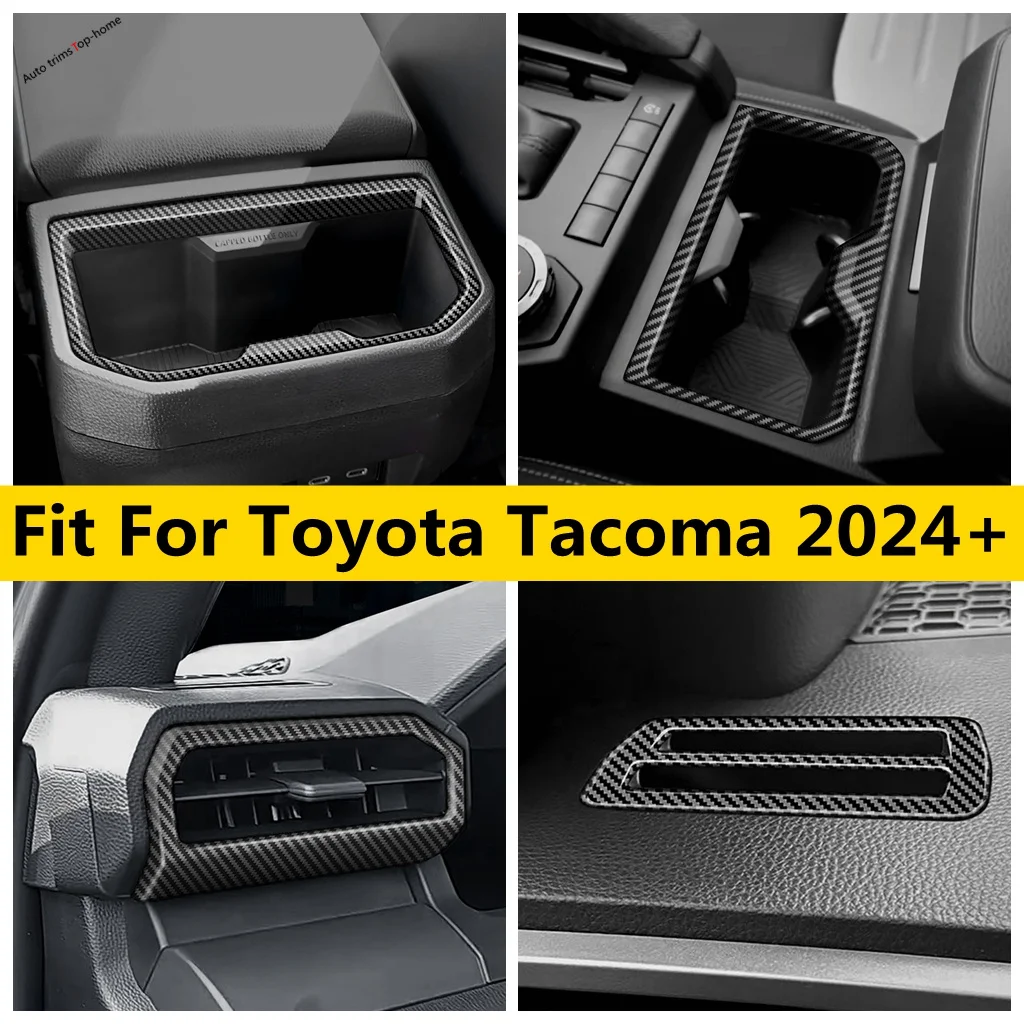 

Water Cup Bottle Holder Air Conditioning Vent AC Outlet Decoration Frame Cover Trim For Toyota Tacoma 2024 2025 Car Accessories