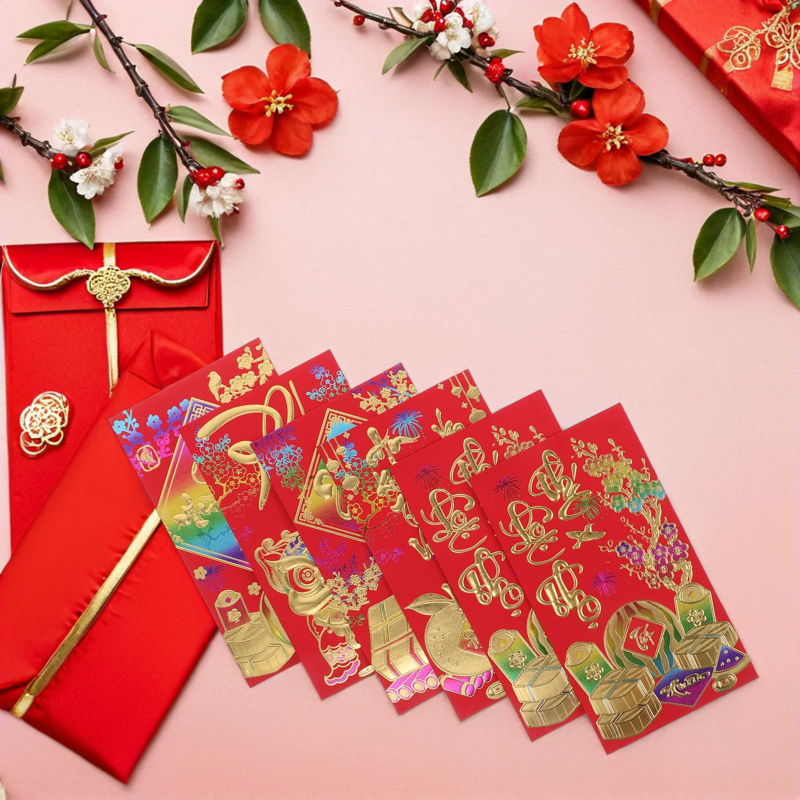 

48pcs Vietnamese New Year Red Envelope Year Of Horse 2026 Creative Lucky Money Pouch For Lunar Festival Cash Storage Party