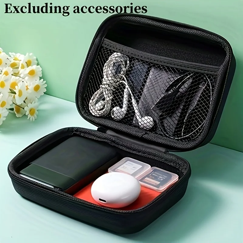 Bolsa de Armazenamento para Viagem |   Estojo Portátil com Zíper e Bolsos de Malha para Cabos, Fones de Ouvido, Carregadores e Pequenos Acessórios