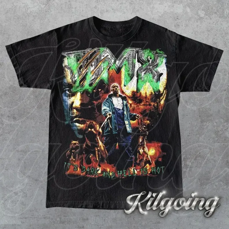 

Limited DMX It's Dark and Hell Is Not Vintage 90s T-Shirt, Gift For Woman and Man Unisex T-Shirt