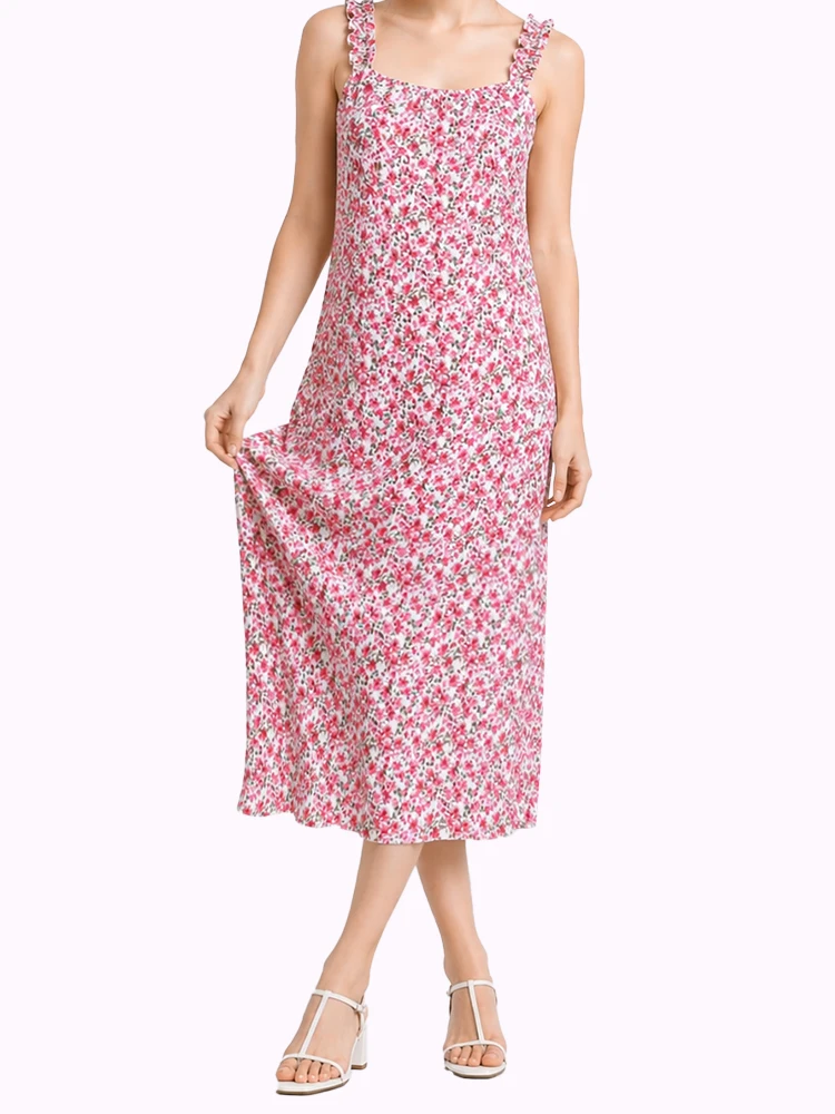 [Wellpaca Korea] Cool and Comfortable Home Wear Flower Bandana One-Piece Dress Wo225