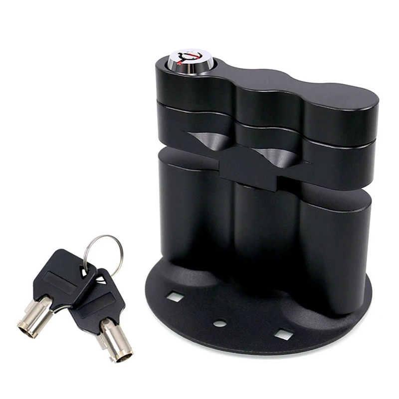 Pack Mount Lock, Locking Pack Mount With Backing Plate Base And 2 Keys, For Fuel Pack, Water Container, Storage Box