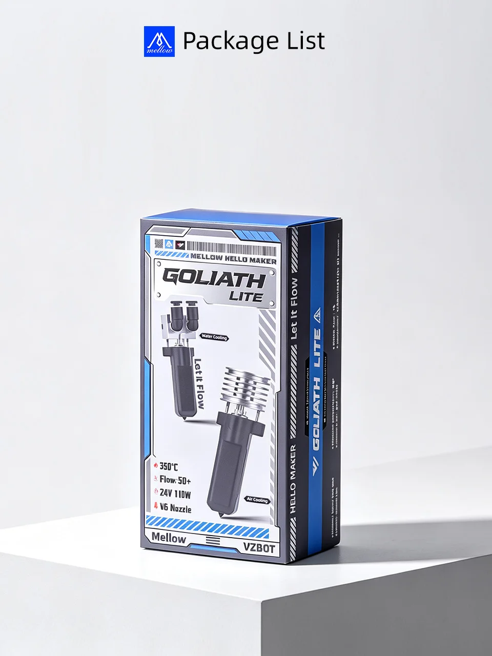 Mellow Newly Goliath Lite Luft-/Wassergekühlter Hotend für DIY Hochgeschwindigkeits-3D-Drucker Vzbot Voron HevORT TC4 Titan 350 ° C 110W – Detail 15