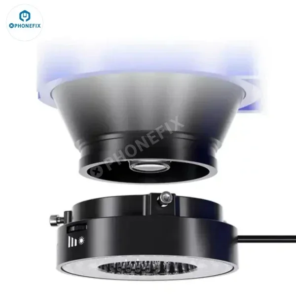 Imagem -04 - Mecânico Led Stereo Microscópio Luz Anel Brilho Ajustável Usb Iluminador para Reparo de Solda Pcb 64 72 144