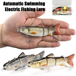 NEW 3.5in Automatic Swimbait Robotic Electric Fishing Lure Auto Multi Jointed Bait USB Rechargeable Wobbler Pesca Accessories