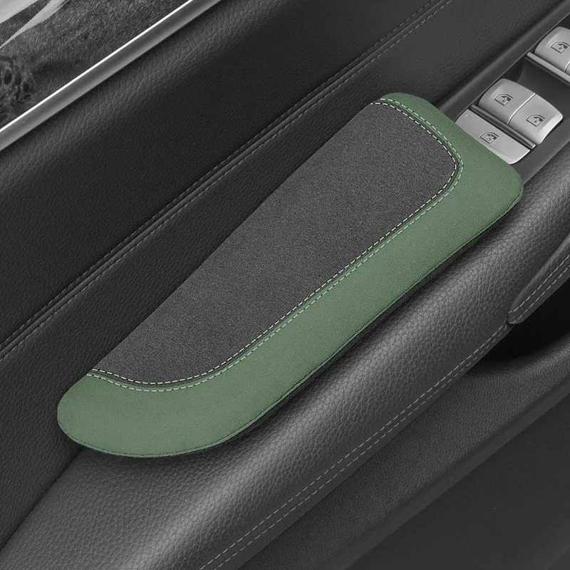 Almohadilla de cuero para brazo de coche, soporte genérico fácil de instalar, alta calidad, larga distancia, soporte para almohadilla de mano, accesorios para automóvil