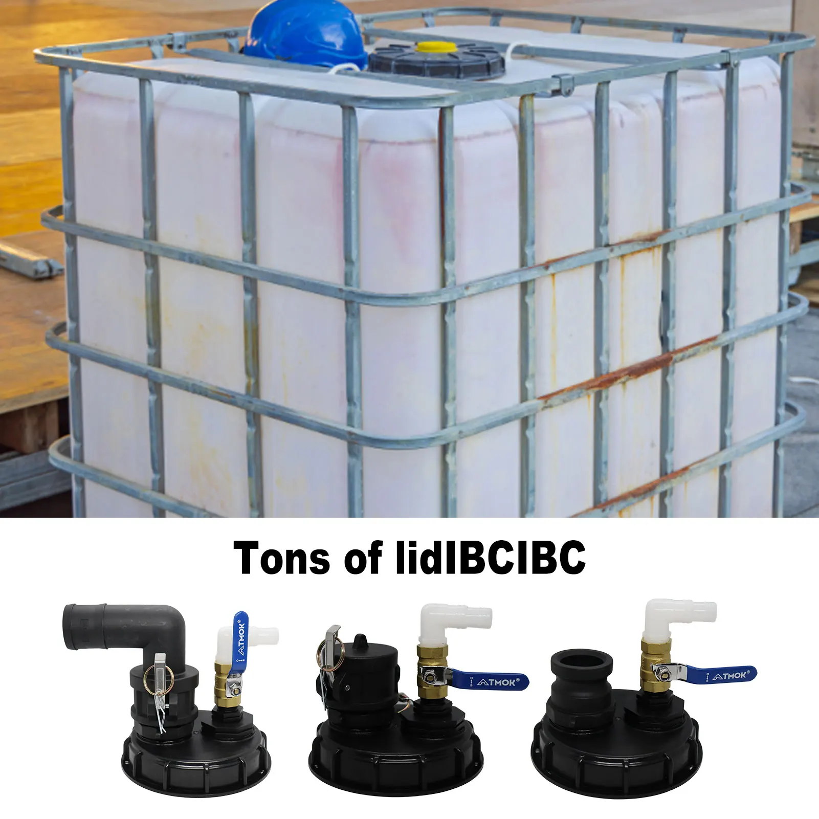 90 Degree Elbow IBC Cover Lid, IBC Tank Lid,Female Thread IBC Tank Adapter Water Tap Connector IBC Tank Inlet Cover With Switch