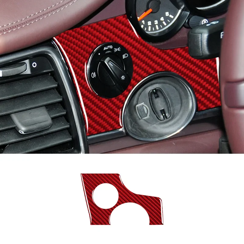 Adesivo decorativo per pannello con foro chiave in vera fibra di carbonio per Porsche Panamera 2010-2016 Adesivo per auto