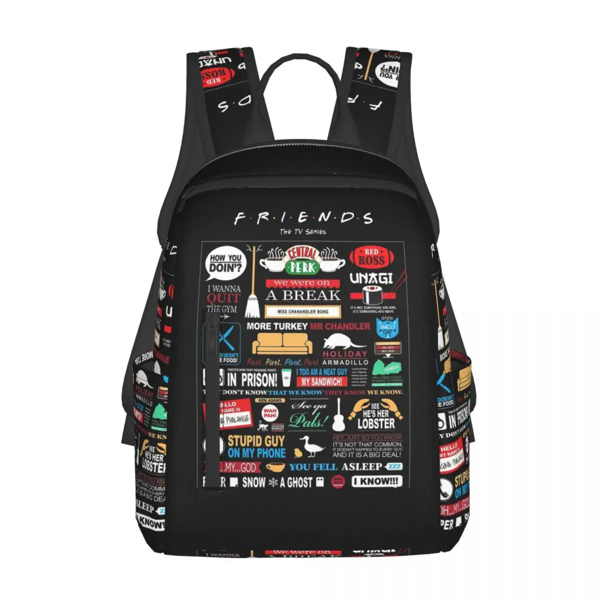フレンズ-qu-バックパック-デイパック-大容量-キッズ-ブックバッグ-スクールバッグ-ショルダーバッグ-メンズ-レディース