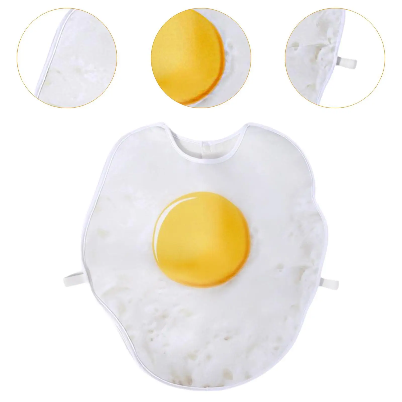 زي على شكل بيضة مقلية للأطفال، بدلة طعام مزخرفة إبداعية، زي تنكري للعطلات، عرض لعب الأدوار، حفلة عيد ميلاد تحت عنوان