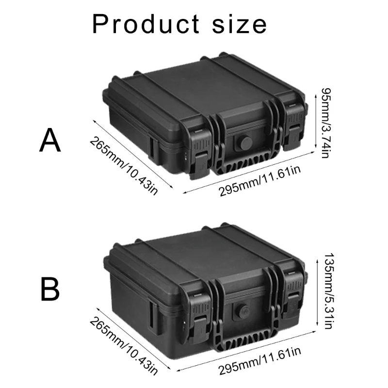 Outdoor Waterproof Carry Case Equipment Box with Customizable Foam for Cameras Electronics Delicate Instruments Dropship