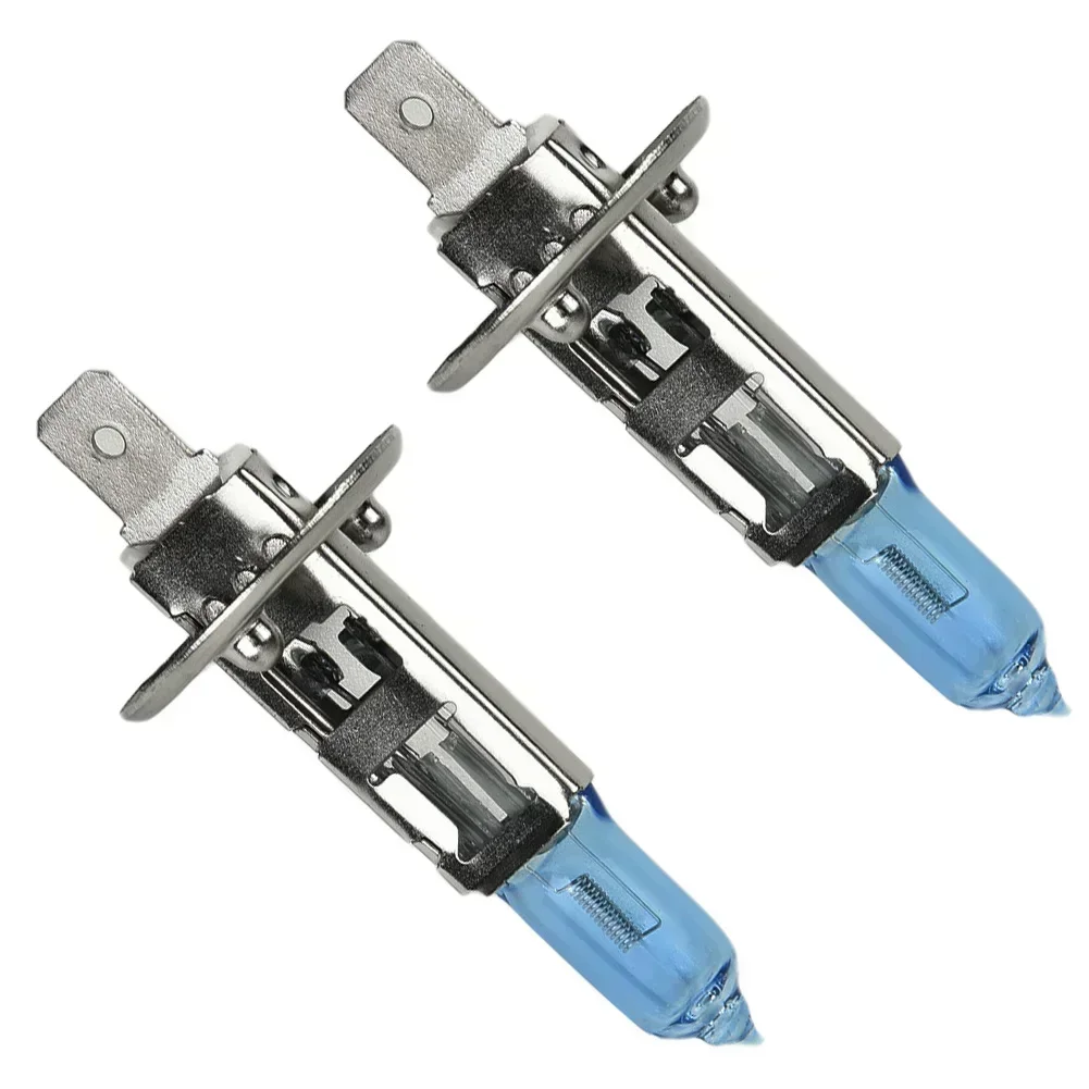 2pcs Car H1 Halogen Bulbs Hid Super White Effect Headlights Bulbs 12V 100W 4300k Head Lamps Car Source Parking Lights