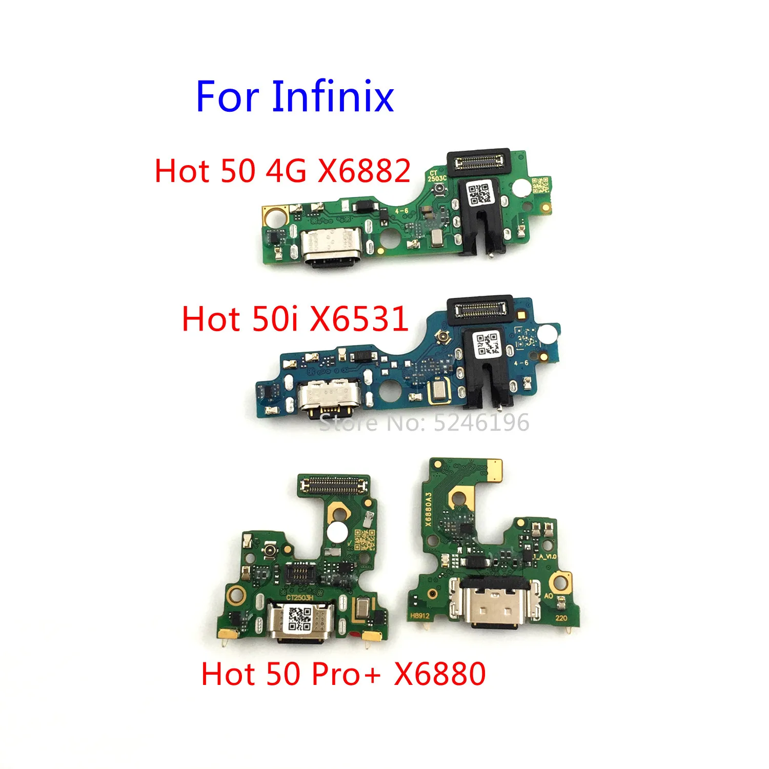 

1 шт. USB-порт для зарядки, разъем для зарядного устройства для Infinix Hot 50 4G X6882 Infinix Hot 50i X6531 Infinix Hot 50 Pro+ Plus X6880