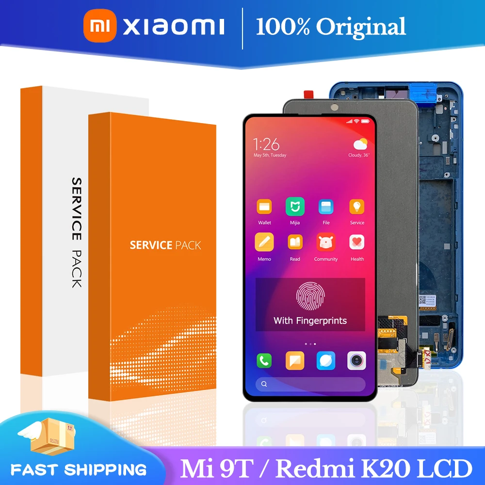 

Original 6.39" Super Amoled Mi 9T Pro LCD For Redmi K20 Pro LCD display Touch Screen Digitizer Parts For Xiaomi9T Redmi K20 Lcd