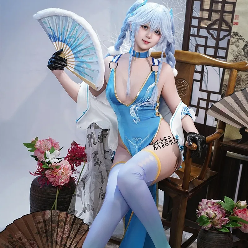 

Florence Marvelous Yam Pastry Cosplay Costume Girls Frontline PA-15 Nurse Uniform Qipao Full Set for Women Halloween