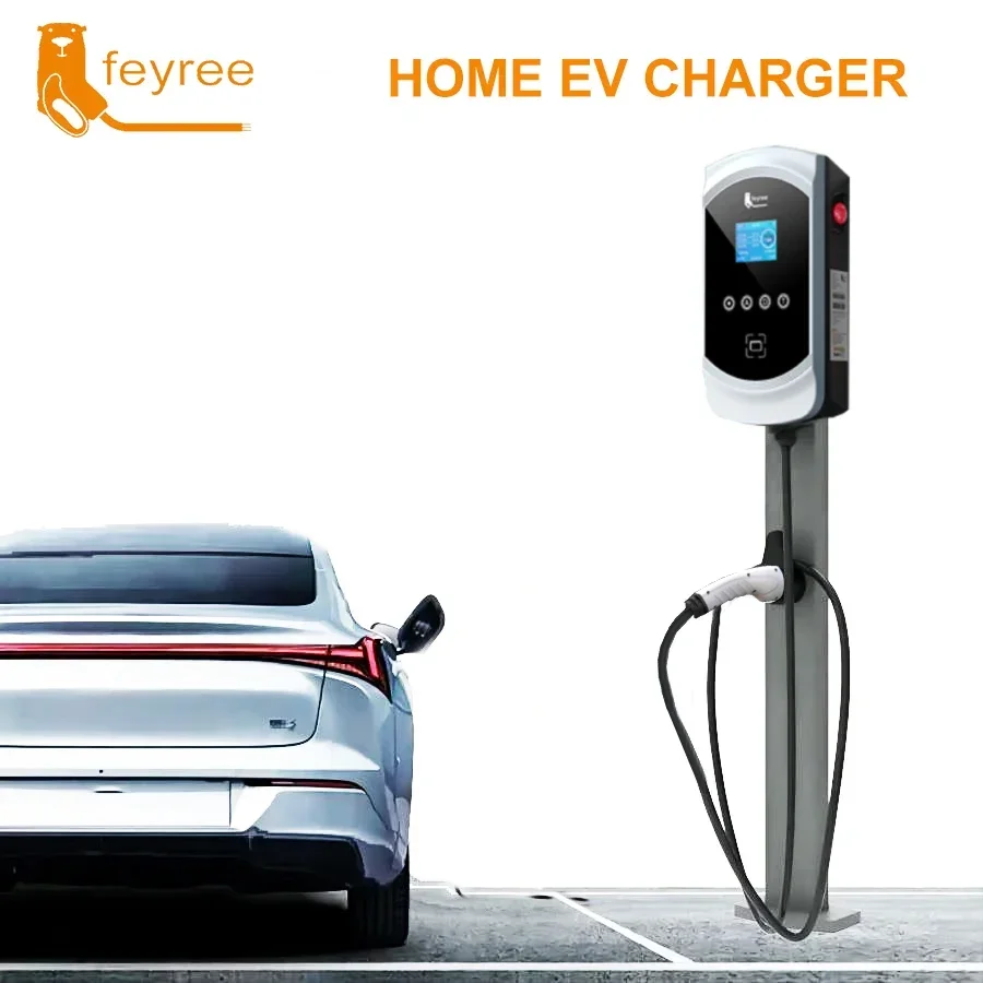 Feyree EV Charger Fast 32A 22kw AC charger with OCPP1.6J  Phase 3 EV Wall Charger for Commercial Use