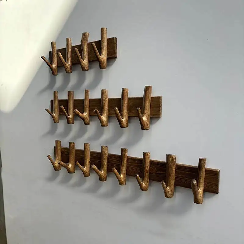 

Creative Branch Design Wall Hook Decor Natural Wooden Coat Rack for Entryway Handmade Key Holder Rustic Farmhouse Clothes Hanger