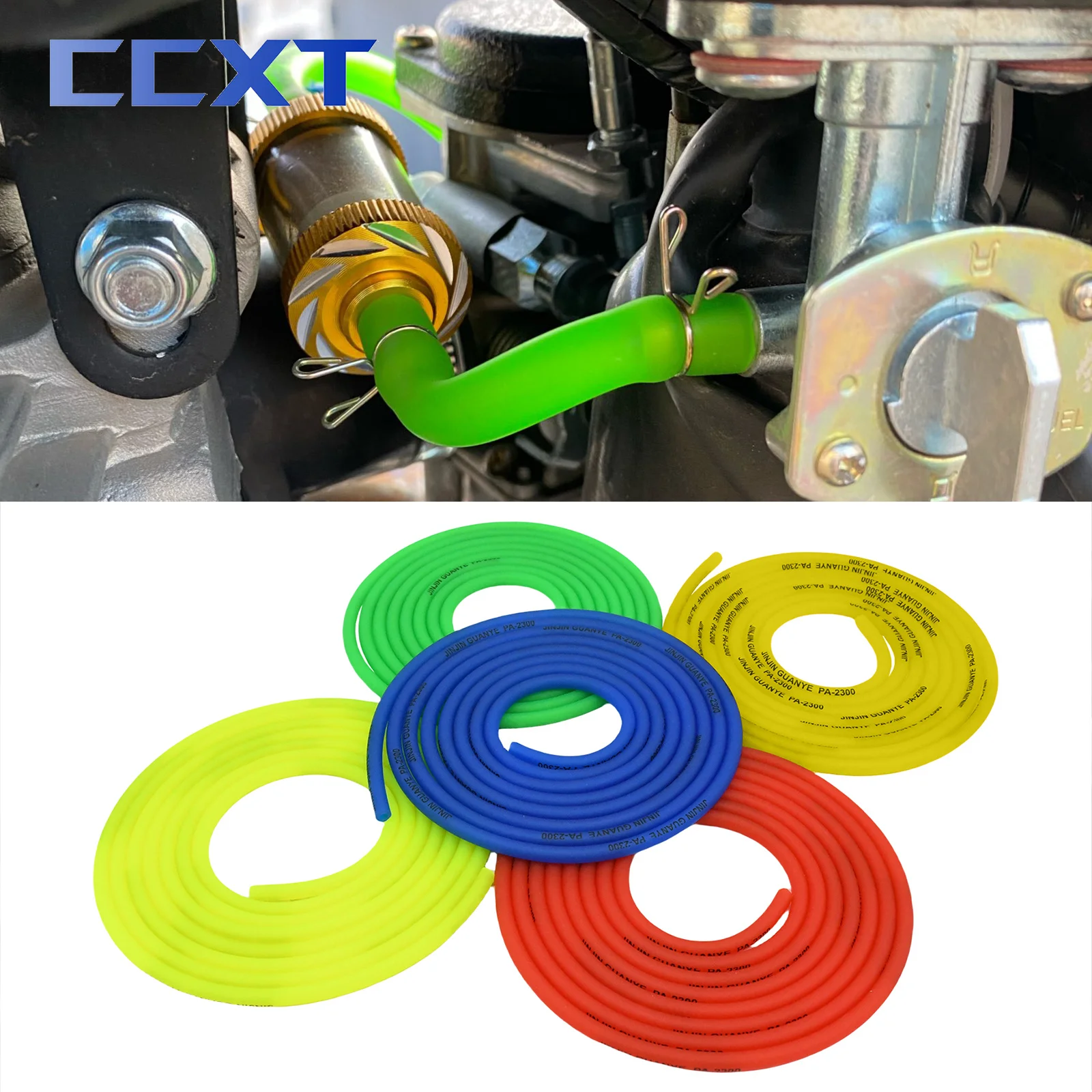 Motorcycle ATV Scooter 3M 5M 10M Rubber Hose Petrol Fuel Line Hose Gas Oil Pipe Tube For KTM Honda Yamaha Kawasaki Suzuki Etc