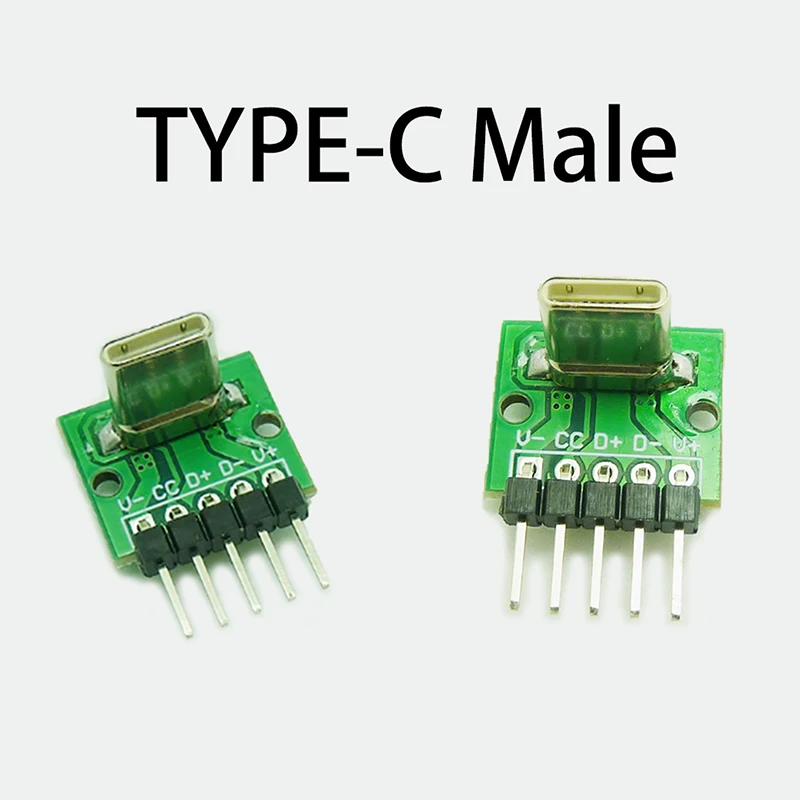 1PCS Vertical Double-sided Plug Type-C Male And Female Test Board USB 3.1 With PCB Board Connector And Needle Plug