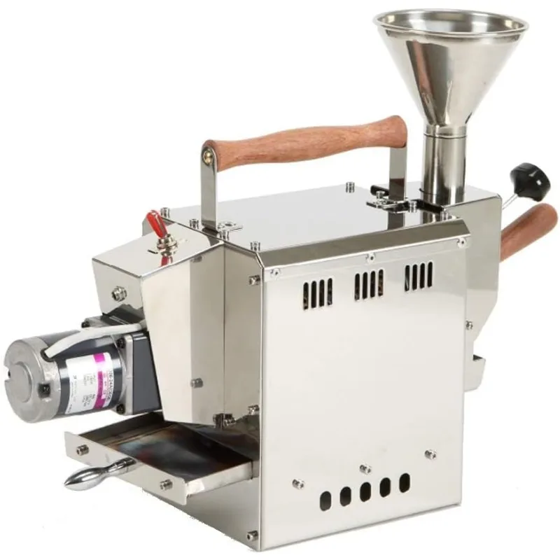 WIDE size (300g) Home Coffee Roaster Motorize Type Full Package Including Thermometer, Hopper, Probe Rod, Chaff Holder (Ga