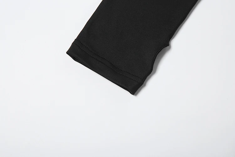 Weird Puss Elegantes Kleid mit Raffungen für Damen, Herbst-Trend, O-Ausschnitt, lange Ärmel, tailliert, figurbetont, Stretch, lässiger Alltagsstil, langes Bodycon-Kleid – Detail 8