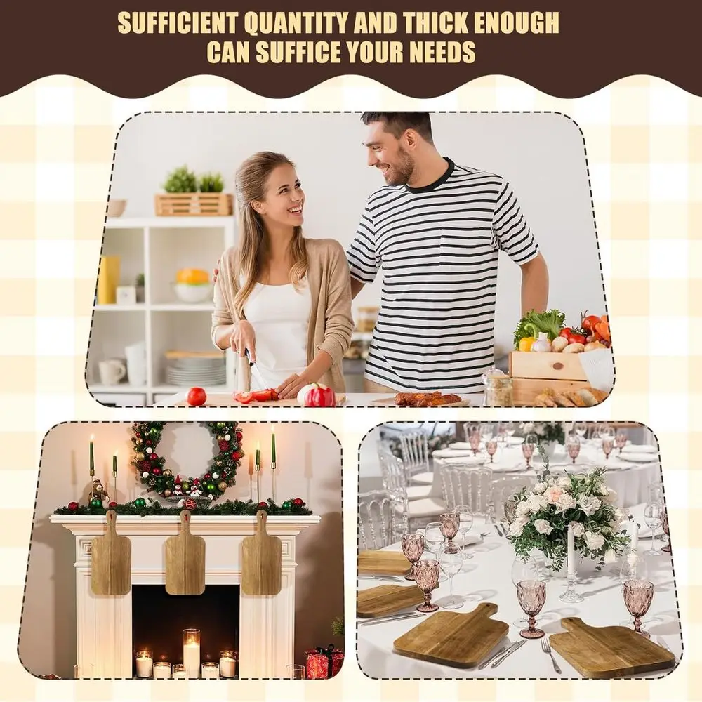 ชุดเขียงไม้เนื้อหนาพรีเมียม 6 ชิ้น สำหรับหั่น สับ ตัด และสลักลาย เหมาะสำหรับวันแม่ งานแต่งงาน และของขวัญขึ้นบ้านใหม่