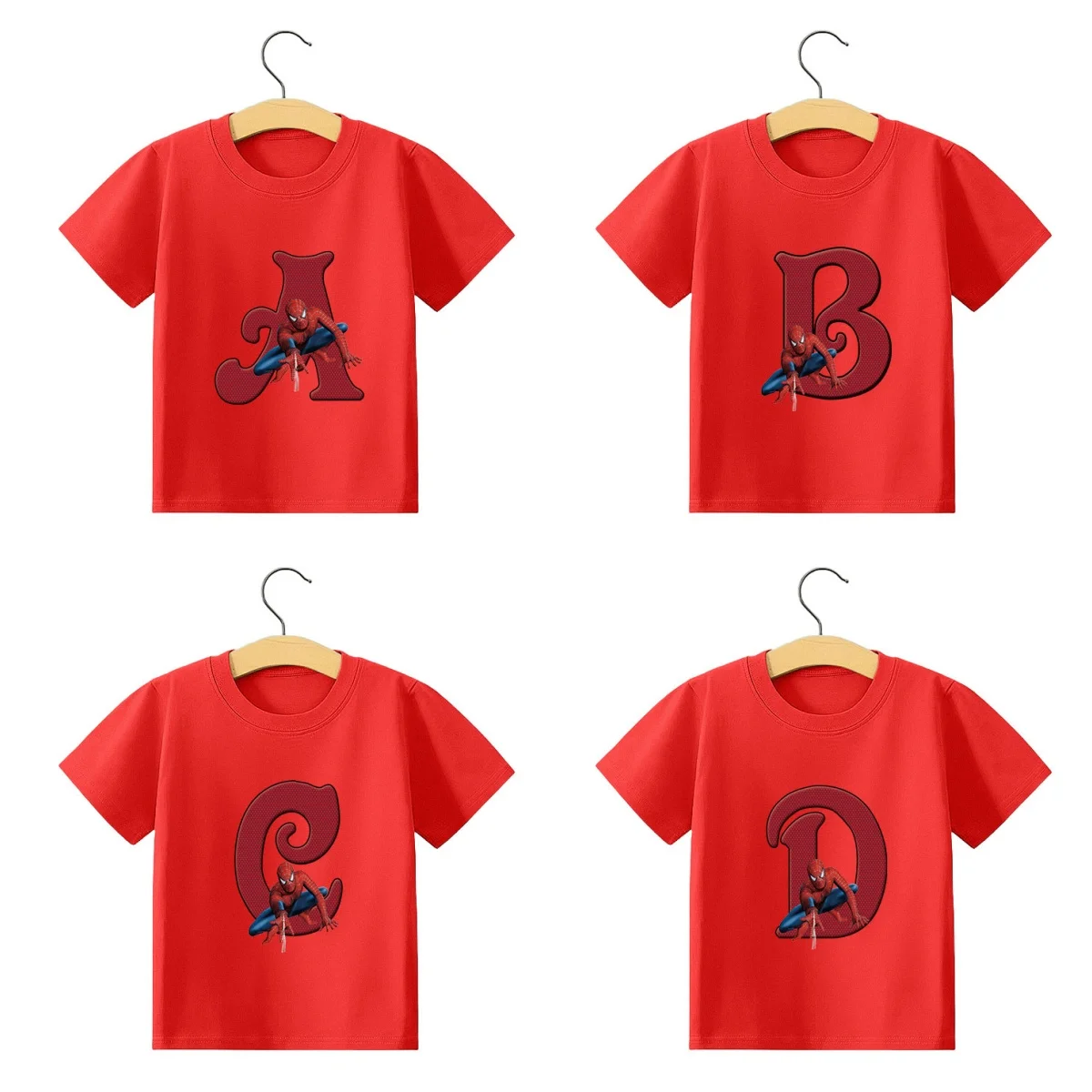 

Summer Spiderman T-shirts for Children Cartoon Letter Printed T-shirt Baby Cotton T-shirt Boys Short Sleeves Tops Kids Clothing