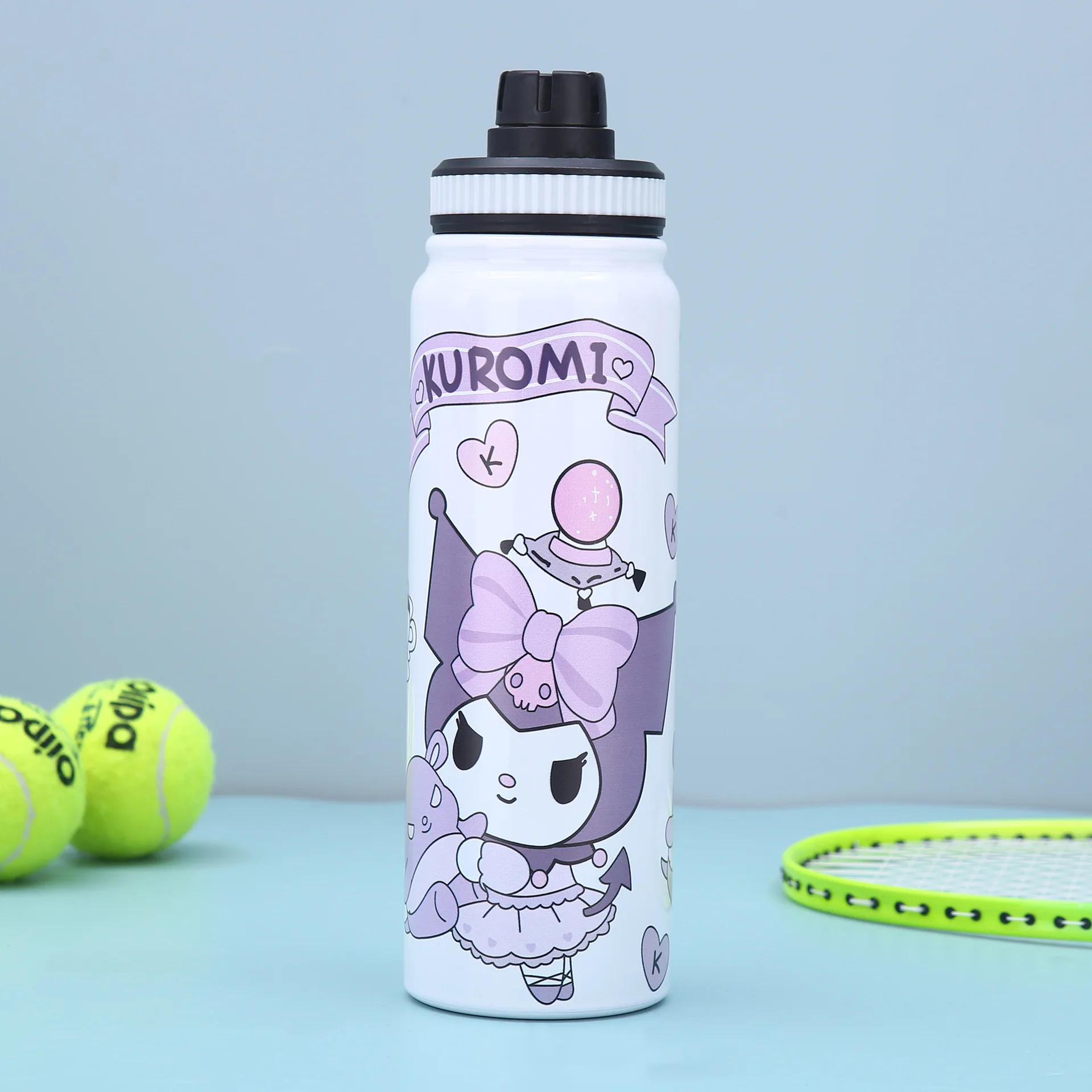 

Sanrio Hello Kitty изоляционная чашка с принтом Sus304 мультфильм Куроми автомобильная чашка милая портативная портативная уличная дорожная офисная чашка для воды