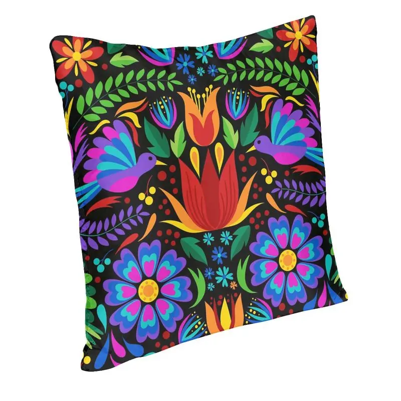 Luxury Mexican Floral Throw Pillow Case Decoration Custom Square Mexico Otomi Cushion Cover 45x45 Pillowcover for Living Room