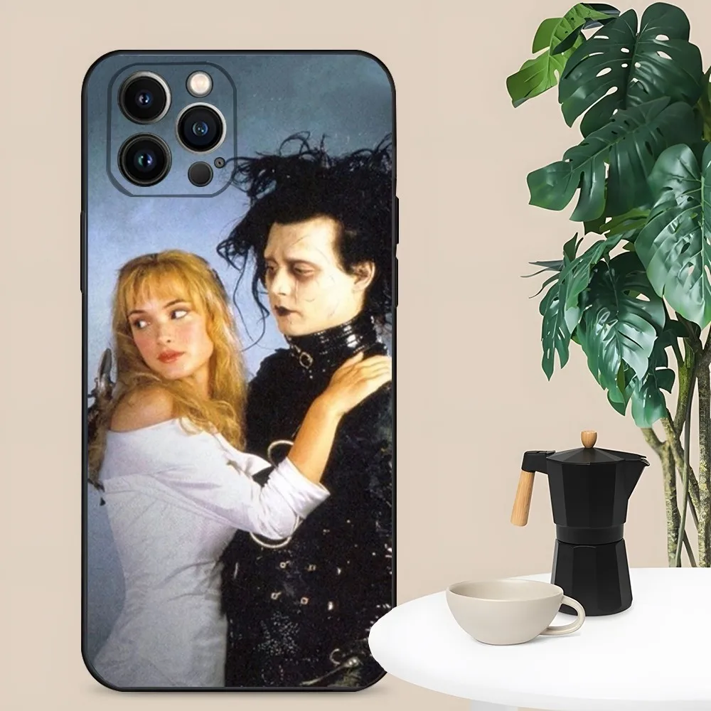 Edward Scissorhands movie Phone Case Phone Case For Apple iPhone 15,14,13,12,11,XS,XR,X,8,7,Pro,Max,Plus,mini Silicone Black