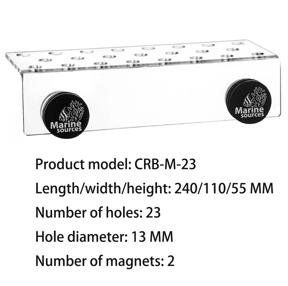 Marine Sources Aquarium 4/8/13/23/32 Löcher Acryl Magnetische Korallenhalterung für 15mm Glasdicke – Detail 7