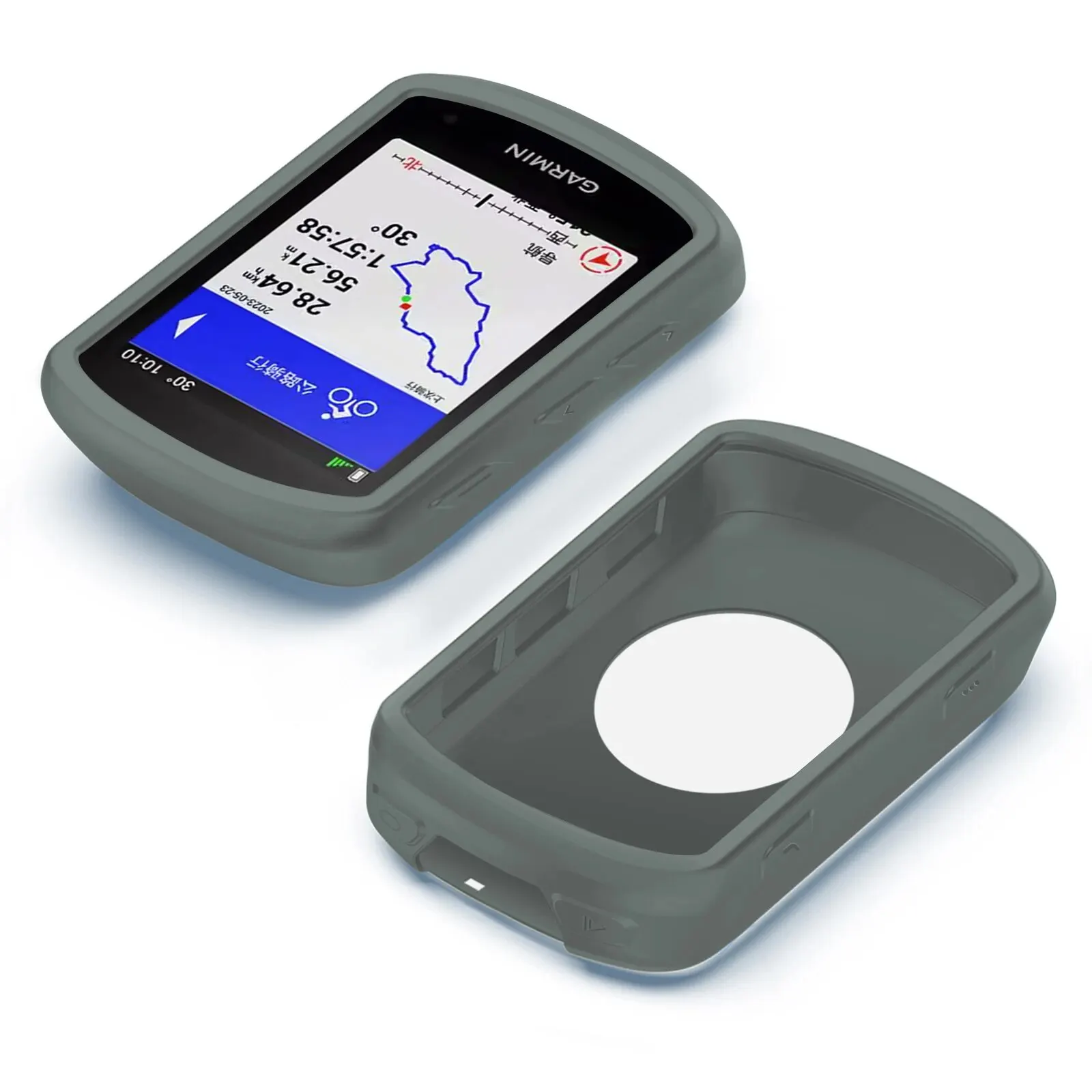 Garmin EDGE 540 840 Hülle GPS Fahrradcomputer Silikonhülle Gummi Kilometerzähler Schutzhülle + HD-Folie (für Garmin EDGE 540 EDGE 840) – Detail 9