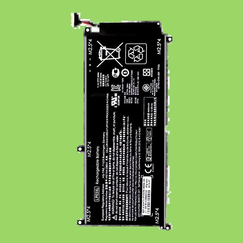 

Аккумулятор для ноутбука HP Envy 15 15-Ae020tx Tpn-C124 Tpn-C122 807417-005 Hstnn-DB7C DB6C 55 Втч 4680 мАч Замена премиум-класса LP03XL