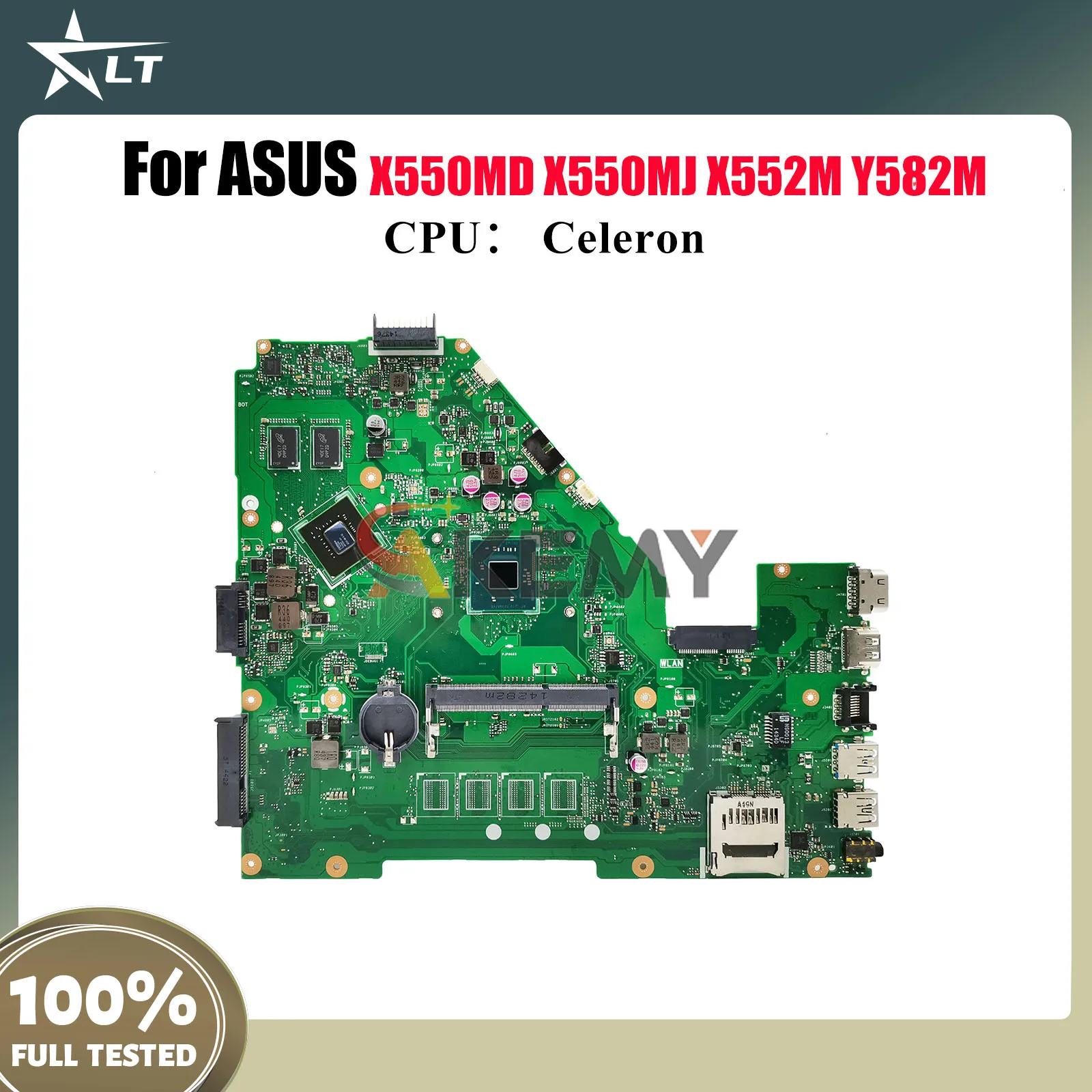 

Материнская плата для ноутбука X550MJ для ASUS VivoBook X550MD X550M X550MJ X552M Y582M с процессором Celeron, 100% тестирование, ОК, быстрая доставка