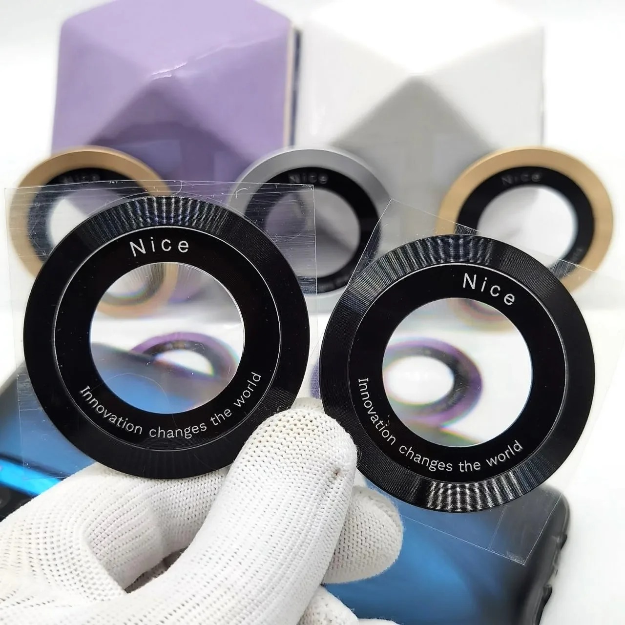 1Pcs 자기 금속 반지 범용 휴대 전화 자석 플레이트 무선 충전기 스탠드에 대 한 자기 접착