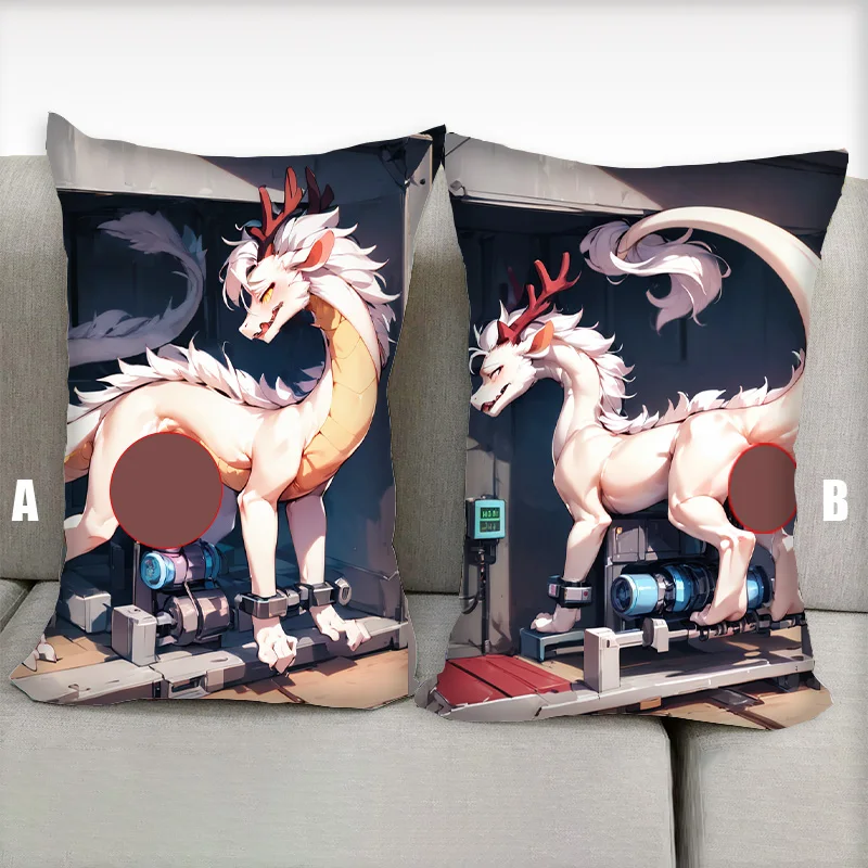 

Dakimakura Anime Pillow Dragon Furry Nsfw Half Body Cartoon Pillow Core Double Side Print Bedding Gifts