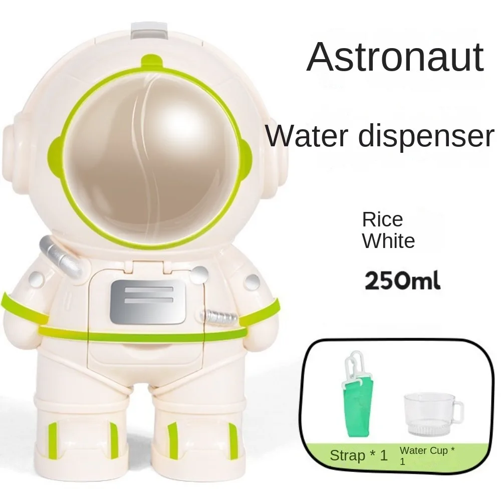 Wasserbecher, Astronauten-Wasserspender mit Strohhalm, Mini-Wasserspender, niedlicher 250-ml-Schreibtisch-Wasserspender für Zuhause